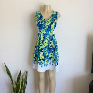 New York Company v neck floral multicolor Dress S